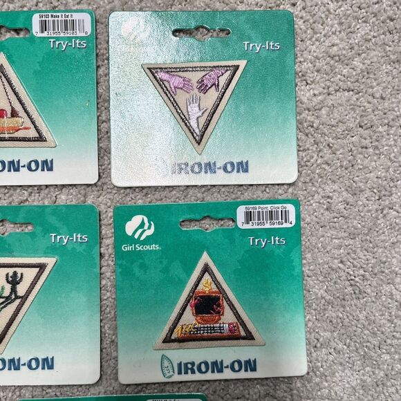 NEW Girl Scouts Try-Its Iron-On Badges Patches Lot of 8 Manners Math Fun Habits - Picture 4 of 8